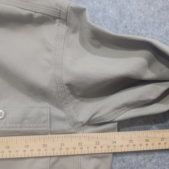 Wrangler Riggs Workwear Button Up Shirt Tan Large - Picture 7 of 12
